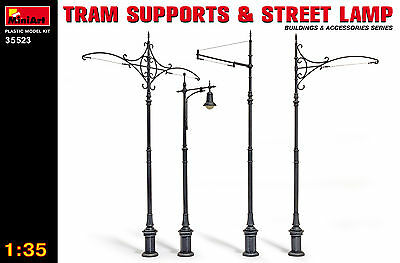 Miniart Tram Supports and Street Lamp | Grognard Games