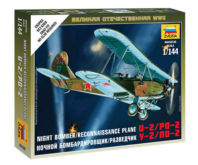 Zvezda 1/144 U-2/PO-2 Soviet Night Bomber/ Recon Plane | Grognard Games