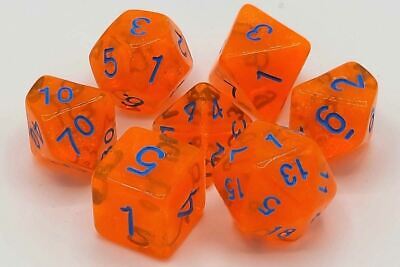 Old School Dice and Accessories Galaxy Dice - Orange Shimmer | Grognard Games