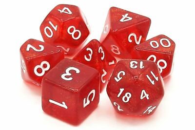 Old School Dice and Accessories Galaxy Dice - Red Shimmer | Grognard Games