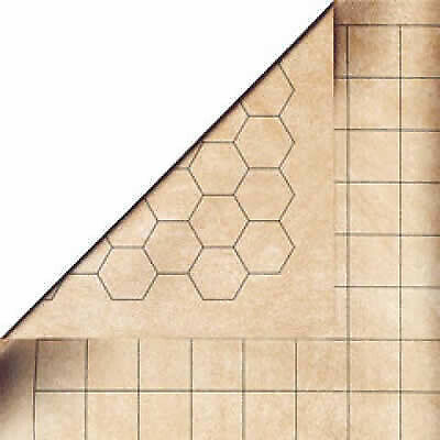 CHX97257F Reversable Megamat 1 1/2" Squares and Hexes 34 1/2" x 48" | Grognard Games