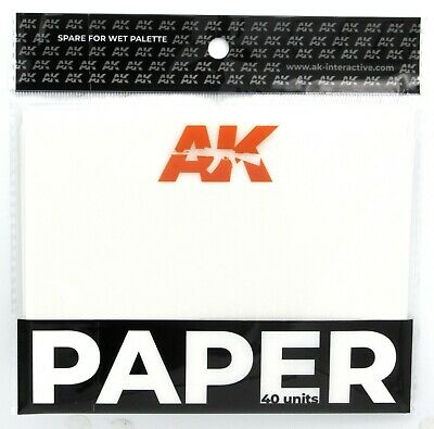 AK 8074 Interactive Paper Wet pallete Replacement (40 pack) | Grognard Games