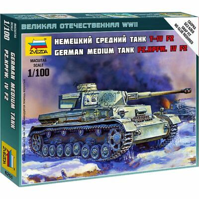 Zvezda 1/100 Pz.Kpfw. IV Ausf. F2 German Medium Tank | Grognard Games