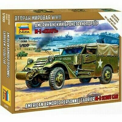 Zvezda 1/100 M-3 Scout Car American Armored Personnel Carrier | Grognard Games