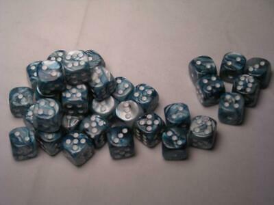 CHX27890 Lustrous Slate/white 36 D6 set | Grognard Games