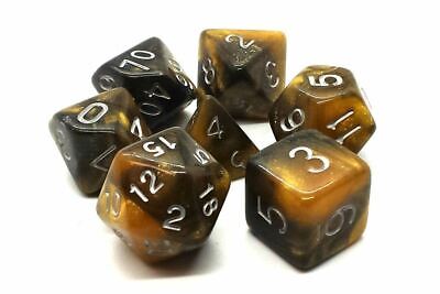 Old School Dice and Accessories Galaxy Dice - Molten Gold | Grognard Games