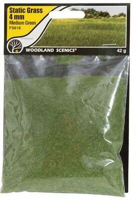 Woodland Scenics Static Grass 4mm Medium Green | Grognard Games