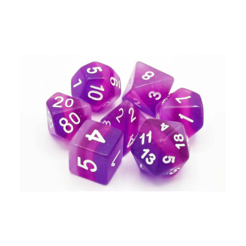 Old School Dice and Accessories Gradient Dice - Translucent Purple Aurora | Grognard Games