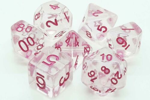 Old School Dice and Accessories Luminous Dice - Pink Planet | Grognard Games