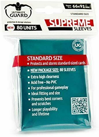 Ultimate Guard Supreme Matte Sleeves 80ct Petrol | Grognard Games