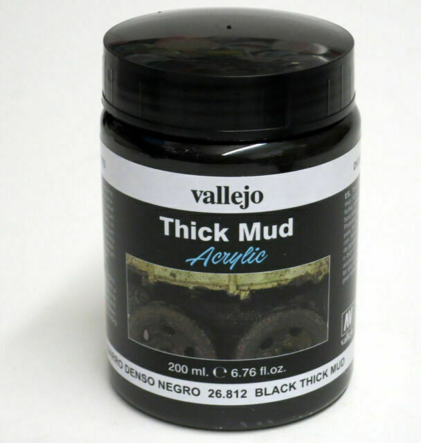 26.812 Acrylic Thick Mud 200 ml Black Mud | Grognard Games