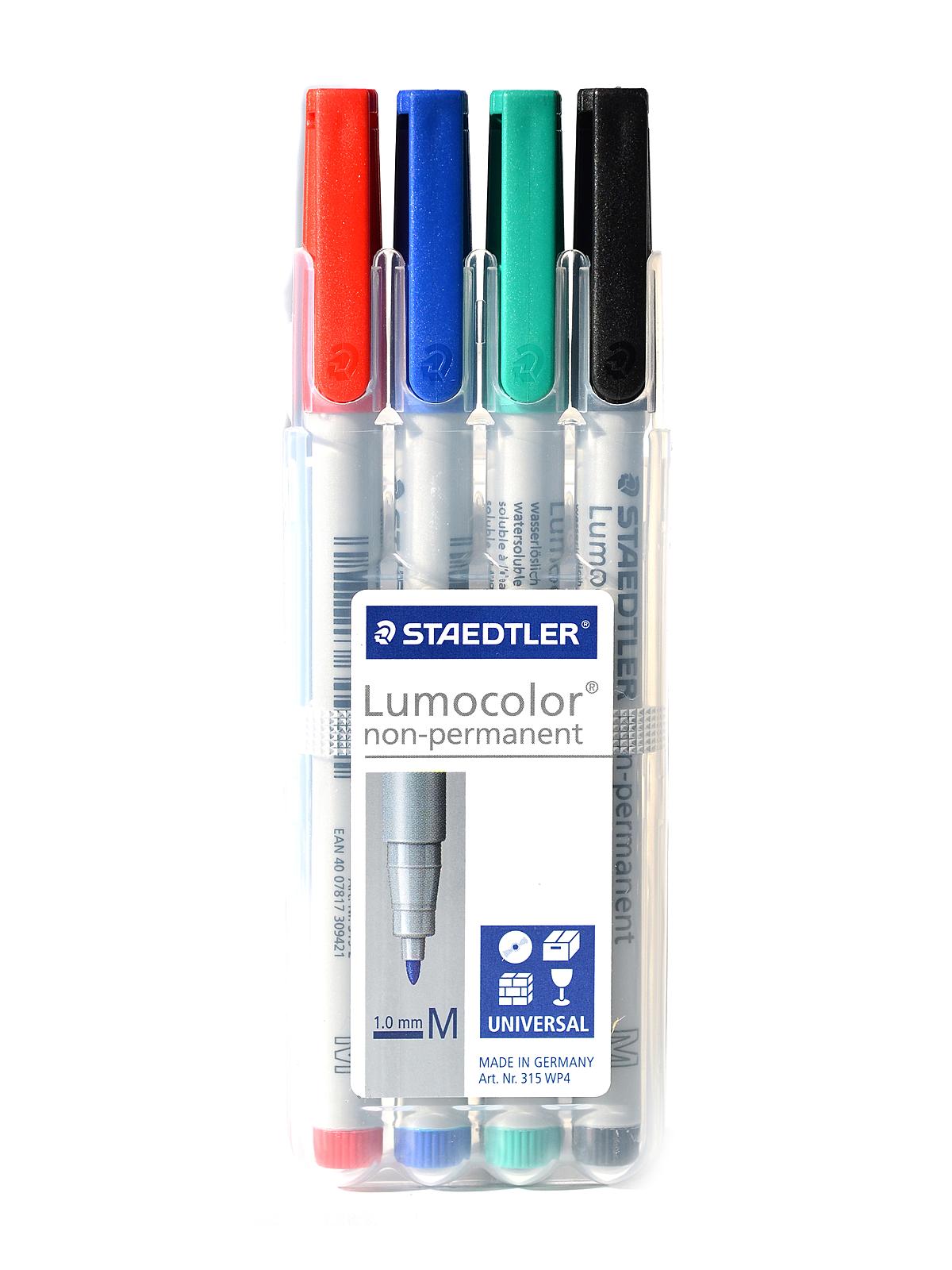 Staedtler Lumocolor Non-Permanet Red Blue Green Black | Grognard Games