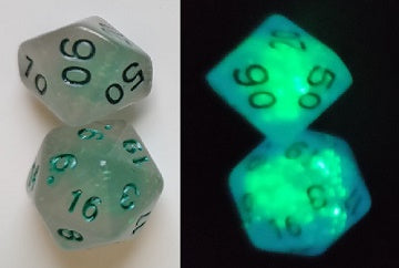 Sirius Frosted Glowworm 7 Dice-set | Grognard Games