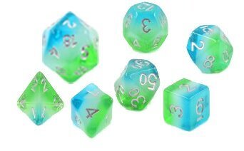 Sirius Blue Hawaiian 7 Dice-set | Grognard Games