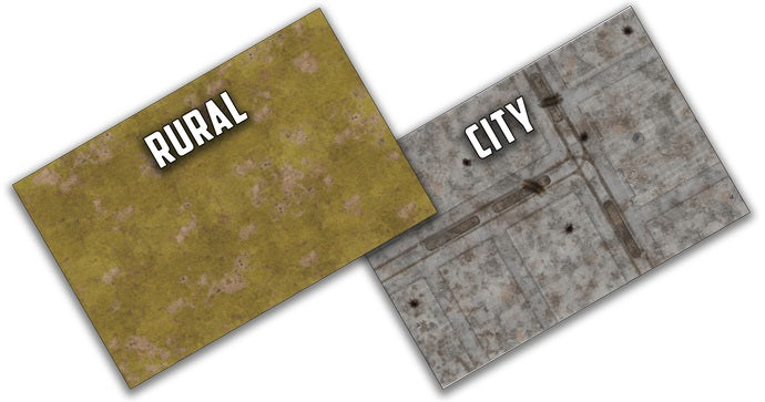 City/Green Double sided Gaming mat 48'X78' | Grognard Games