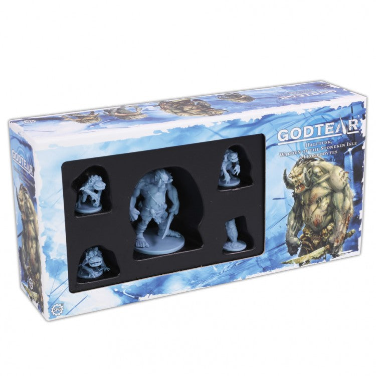 Godtear: Halftusk, Warden of the Stonekin Isle & Froglodytes | Grognard Games