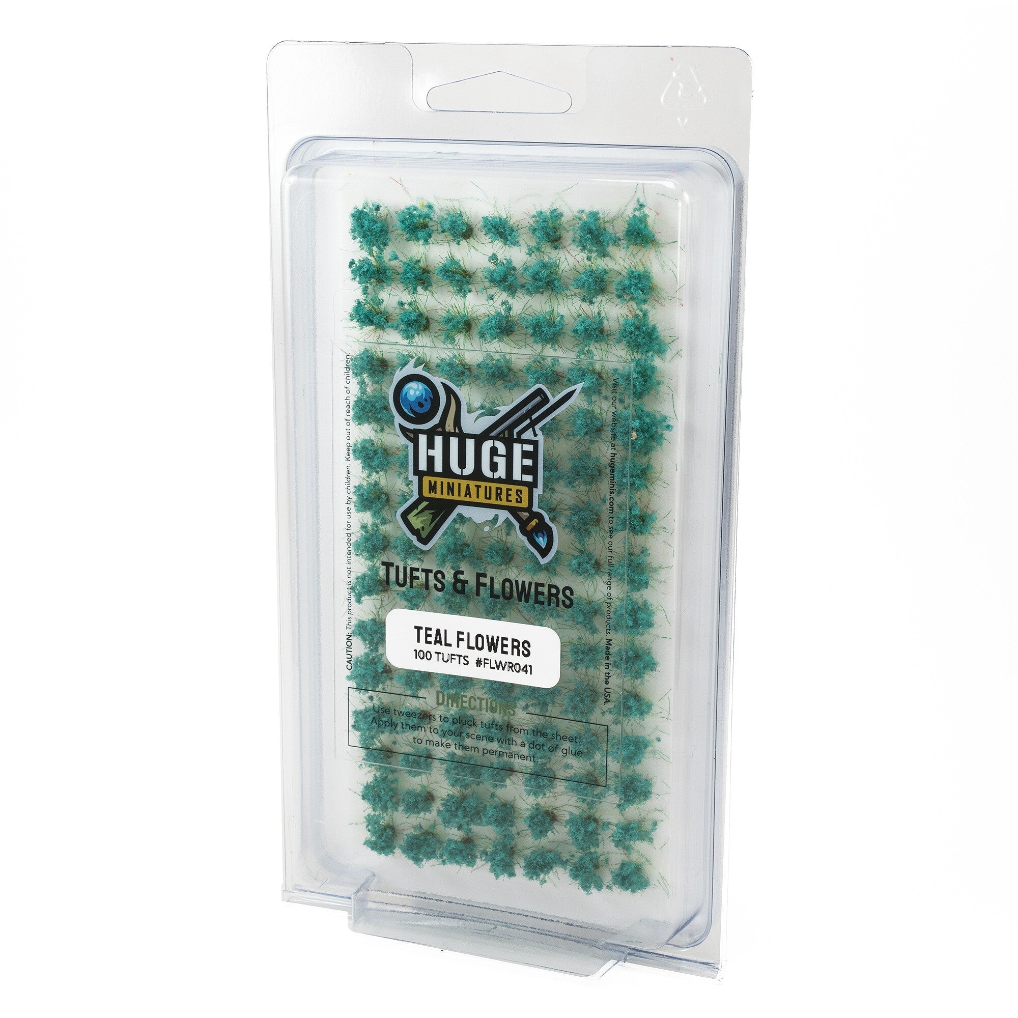 Huge Miniatures Teal Flowers | Grognard Games