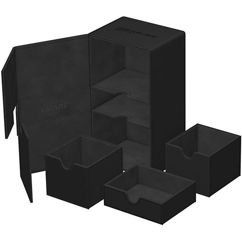 Ultimate Guard Xenoskin Twin Flip'n'Tray 200+ Monocolor: Black | Grognard Games