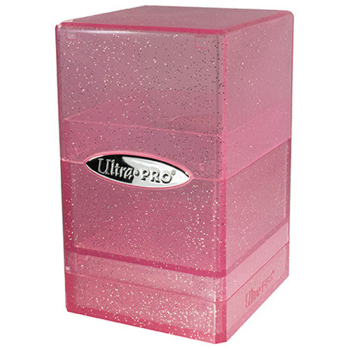 Ultra Pro Satin Tower Deck Box Glitter Pink | Grognard Games