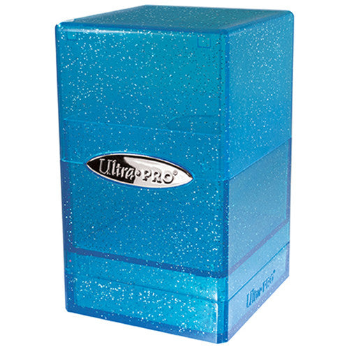 Ultra Pro Satin Tower Deck Box Glitter Blue | Grognard Games