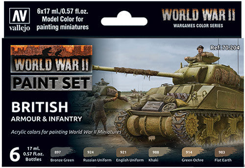 British Armour and Infantry Paint Set | Grognard Games