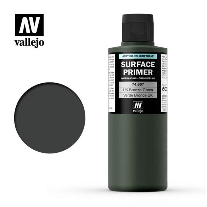Vallejo Surface Primer (200ml): UK Bronze Green | Grognard Games