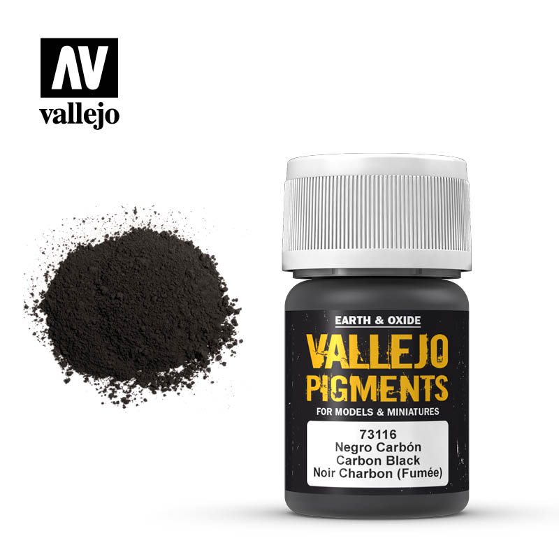 Vallejo Pigments Earth And Oxide Carbon Black (Smoke Black) 73.116 | Grognard Games