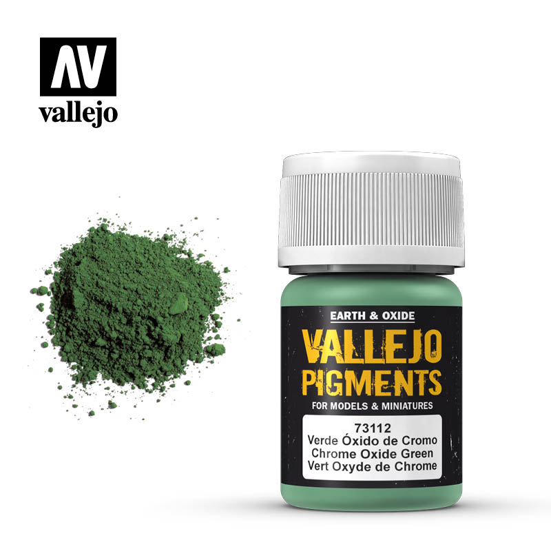 Vallejo Pigments Earth And Oxide Chrome Ox. Green 73.112 | Grognard Games