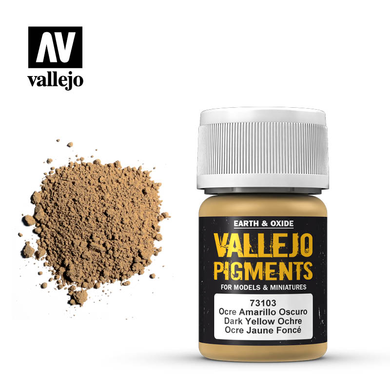 Vallejo Pigments Earth And Oxide Dark Yellow 73.103 | Grognard Games