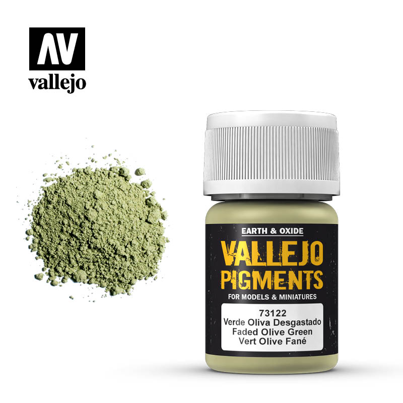 Vallejo Pigments Earth And Oxide Faded Olive Green 73.122 | Grognard Games
