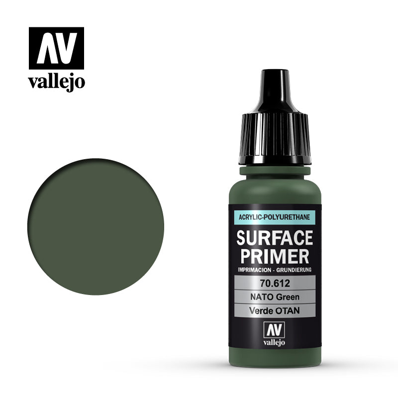 70.612 Vallejo Surface Primer NATO Green 17ml | Grognard Games