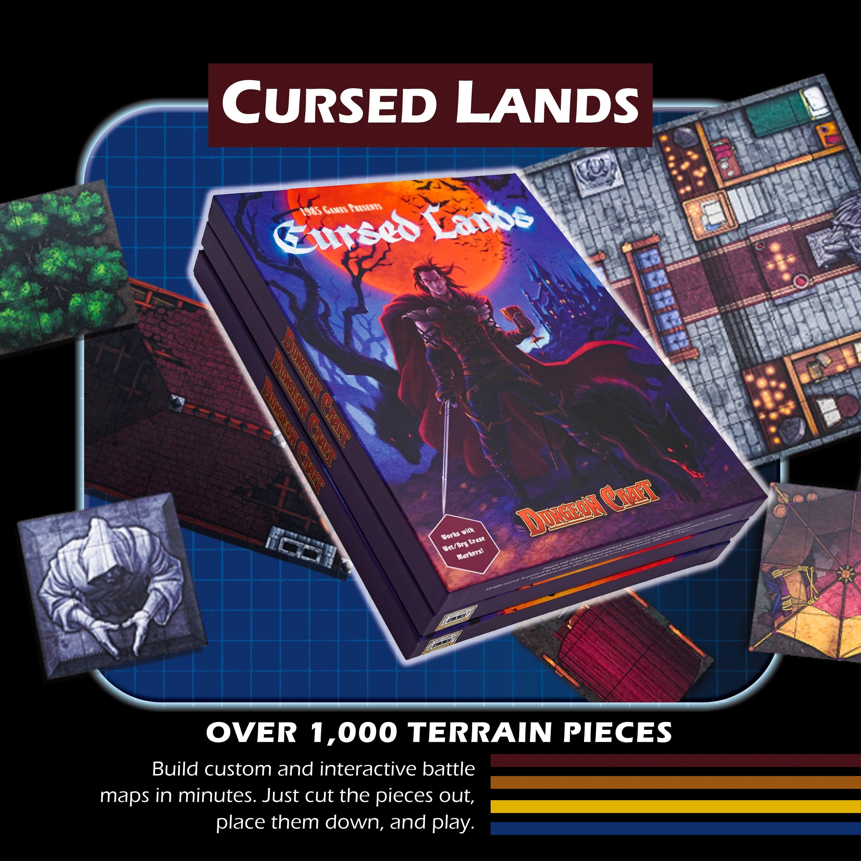 Dungeon Craft Map Packs: Cursed Lands | Grognard Games