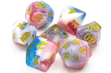 Old School Dice and Accessories Gradient Dice - Winter's Rose | Grognard Games