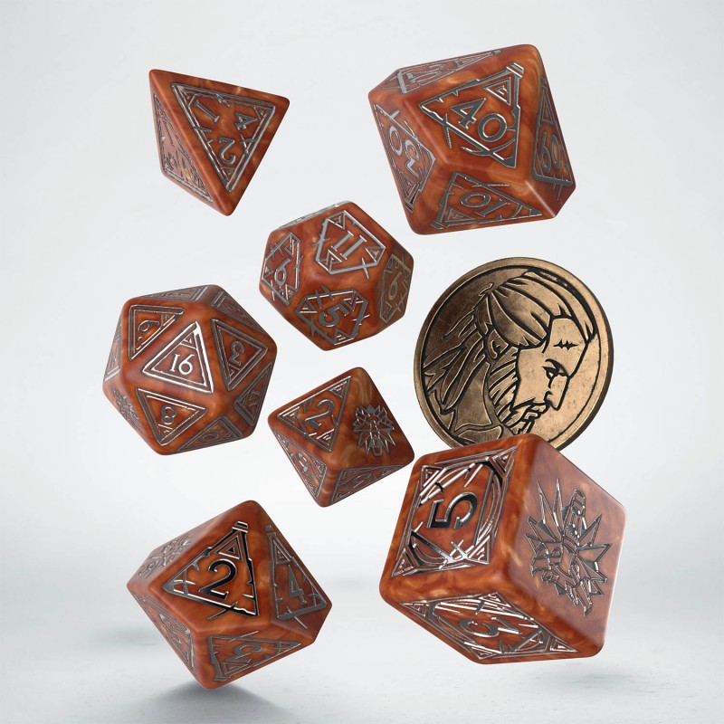 Q Workshop The Witcher Dice Set. Geralt  - The Monster Slayer | Grognard Games