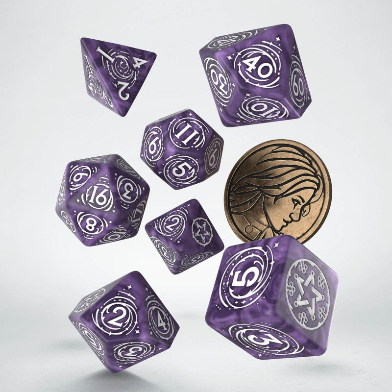 Q Workshop The Witcher Dice Set. Yennefer - Lilac and Gooseberries | Grognard Games