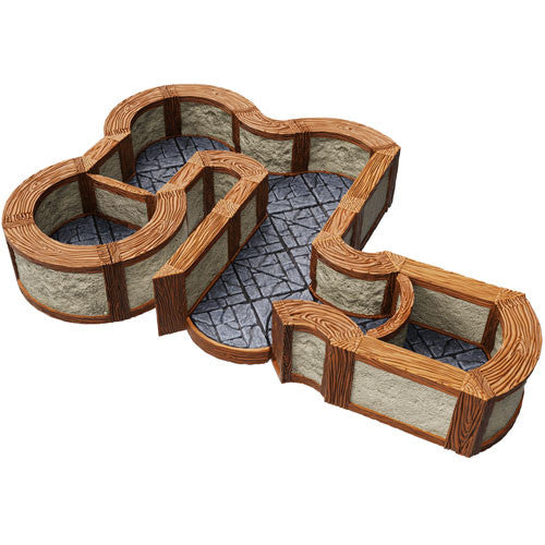 WizKids 165324 Warlock Tiles Town and Village 1" Angles & Curves Expansion | Grognard Games